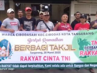 Warga Cibodas Bersama Komunitas Ambon Perantau Kota Tangerang Bagikan Takjil dan Dukung Undang-undang TNI
