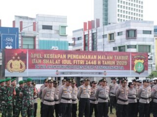 Ratusan Personil Gabungan Siap Amankan Malam Takbir dan Shalat Ied di Tangerang