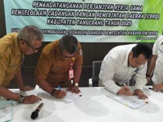 DPKP Kabupaten Tangerang dan Bulog Cabang Tangerang MoU Pengelolaan Cadangan Pangan Pemerintah Daerah Tahun 2025