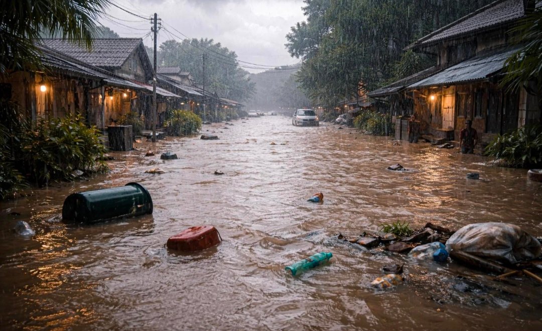BPBD Kota Tangerang Catat Beberapa Ruas Jalan dan Fasilitas Umum yang Digenangi Air