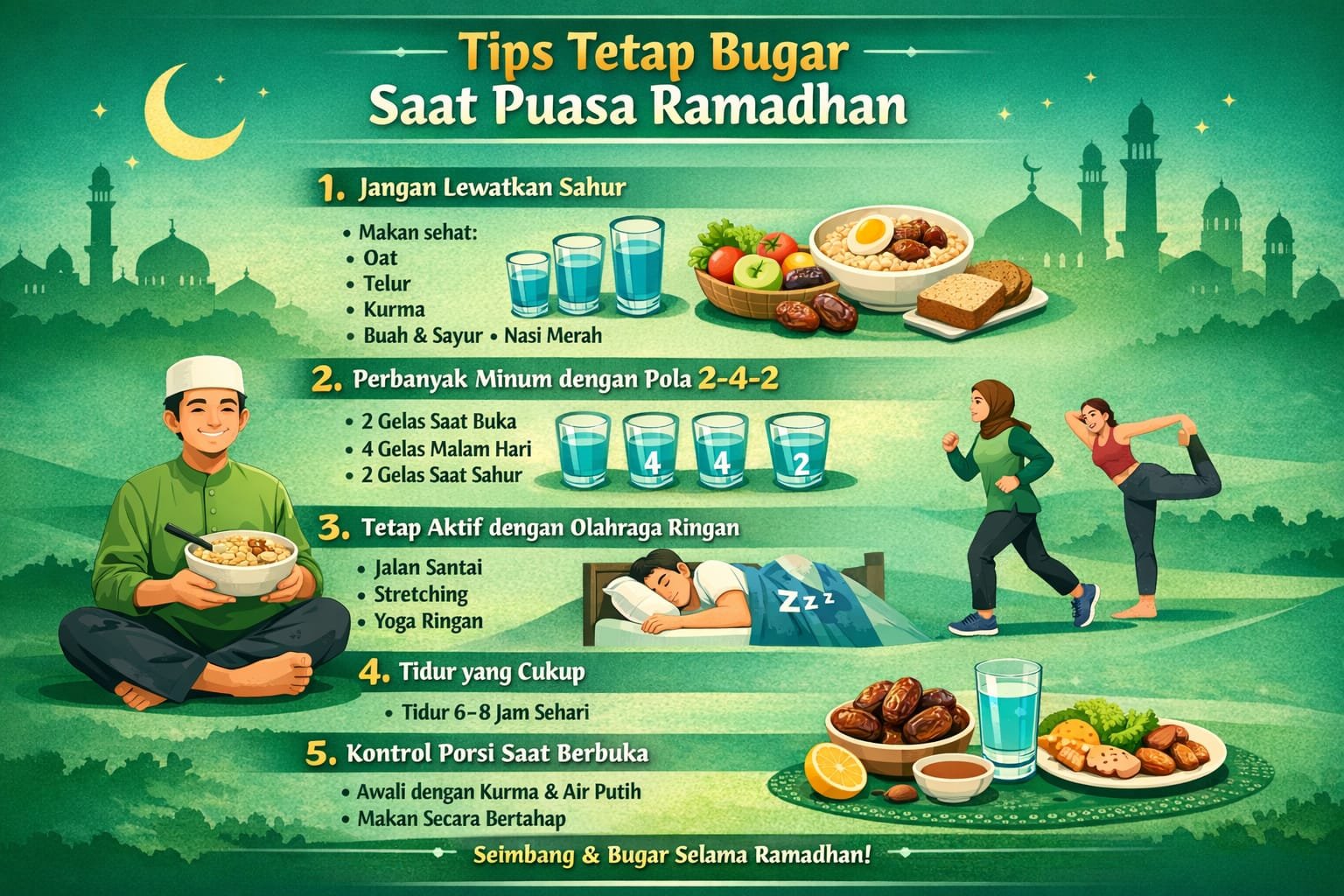 Tips Tetap Bugar Saat Puasa Ramadhan