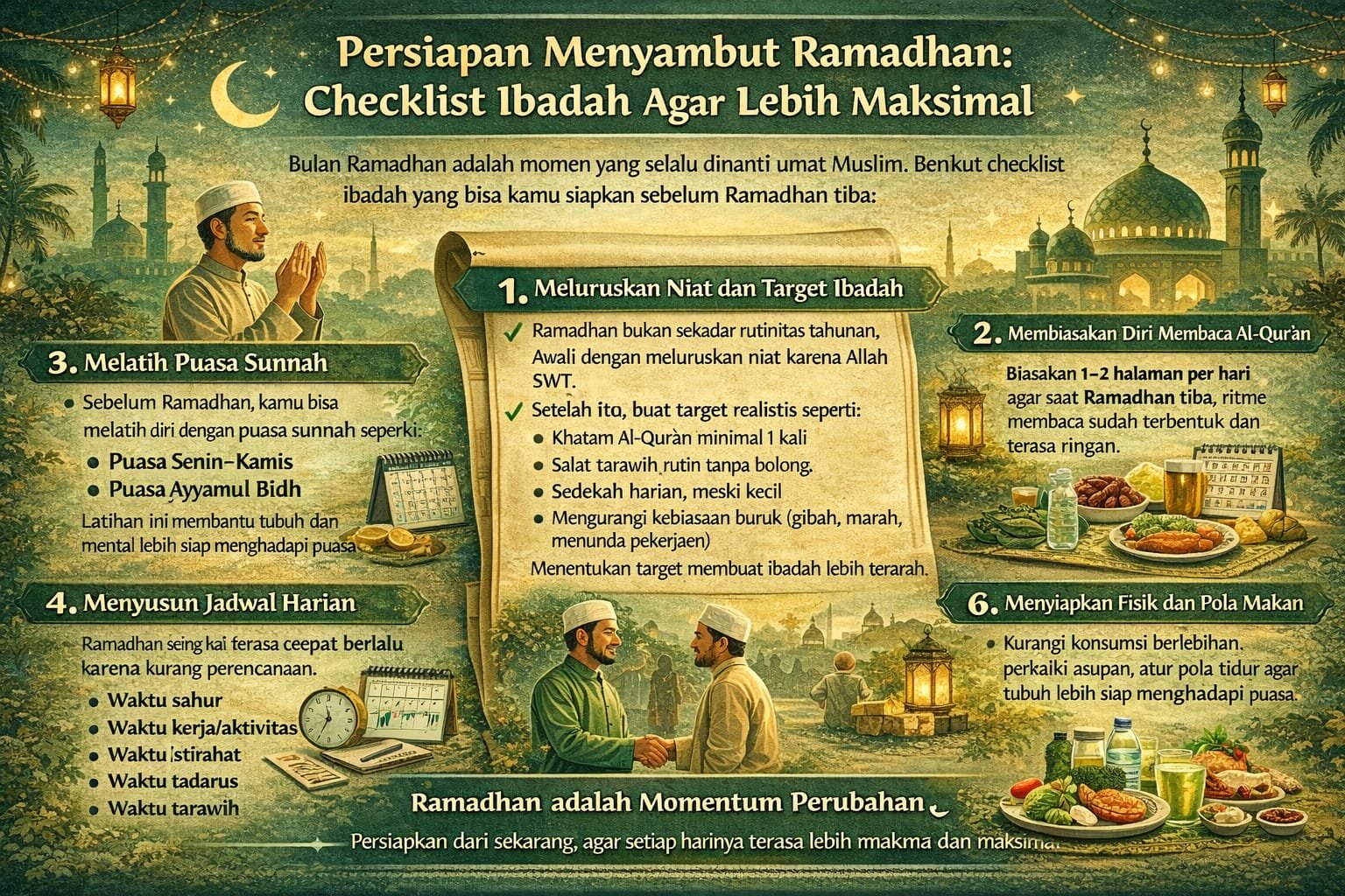 Persiapan Menyambut Ramadhan: Checklist Ibadah Agar Lebih Maksimal