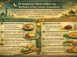 10 Inspirasi Menu Sahur dan Berbuka Sehat Selama Ramadhan