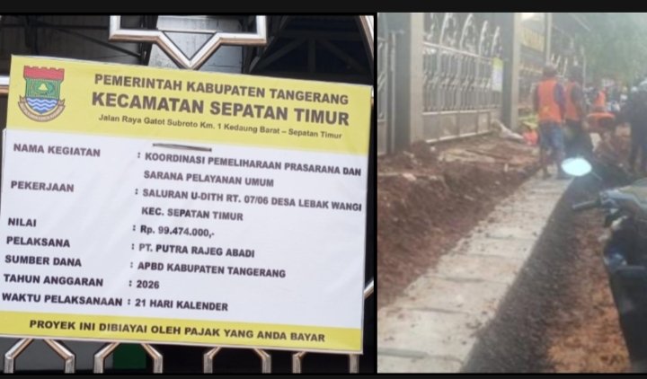 Diduga Abaikan SOP, Proyek Saluran U-Ditch di Sepatan Timur Tuai Sorotan