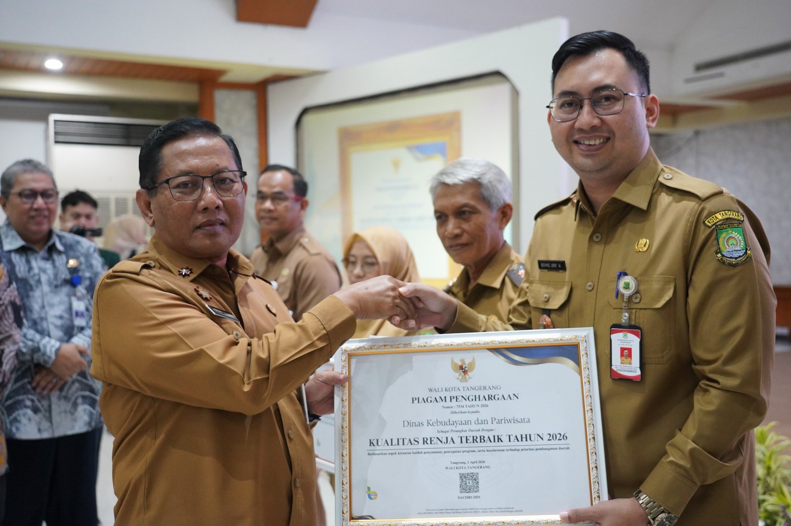 Disbudpar Kota Tangerang Raih Penghargaan Renja Terbaik 2026, Bukti Kinerja dan Inovasi