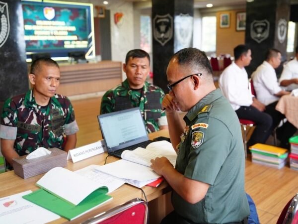 Korem 052/Wkr Terima Wasrik Itdam Jaya Periode I TA 2026