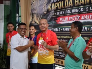 Kapolda Banten Raih Juara 2 Kejuaraan Tenis Kapolda Cup dalam Semarak Hari Bhayangkara ke-80