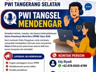 SPMB 2026 Dimulai, PWI Kota Tangsel Siapkan Kanal Aduan Masyarakat