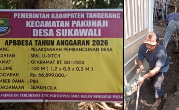 Kualitas Pemasangan U-Ditch Dipertanyakan, Warga Minta Evaluasi Proyek APBDes Sukawali
